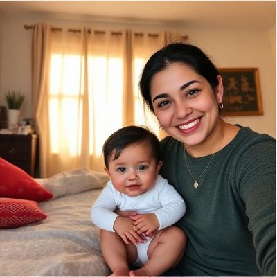 Diana, CDMX con su bebé de 22 meses